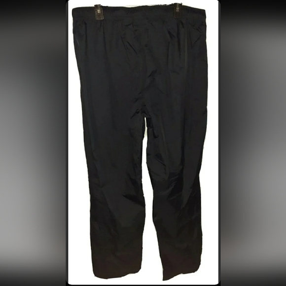 Men's New Sz LT L.L. BEAN Nylon Black WATERPROOF RIPSTOP Cinch-Drawstring Pants - Picture 2 of 10